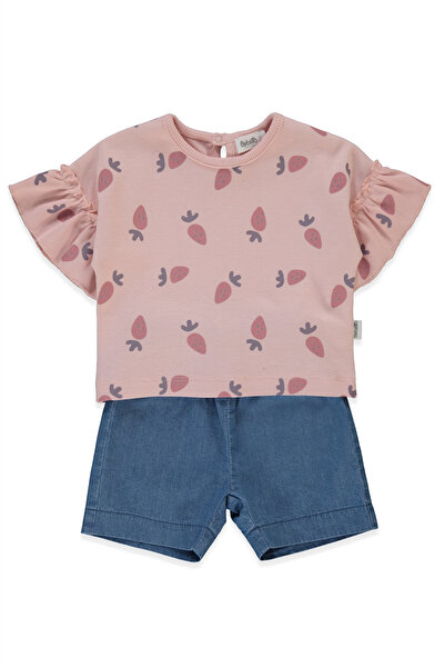 Bebetto TENCEL ŞORT 2Lİ TAKIM (STRAWBERRY) PEMBE