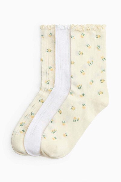H&M 3-pack pointelle-knit socks
