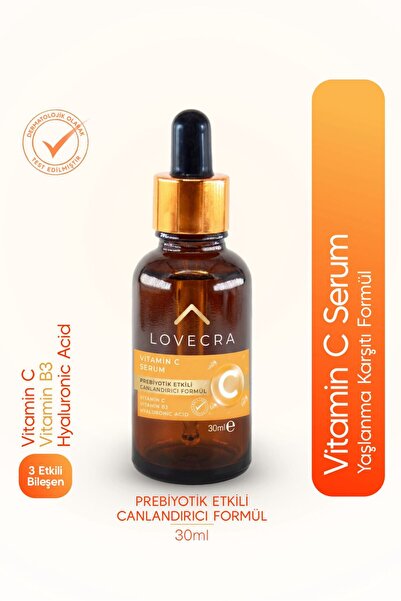 LOVECRA Vitamin C Serum B3 Vitamini Hyaluronic Acid Aydınlatıcı Nemlendirici ...
