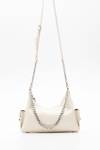 Sisley حقيبة كتف نسائية بيضاء SLY381