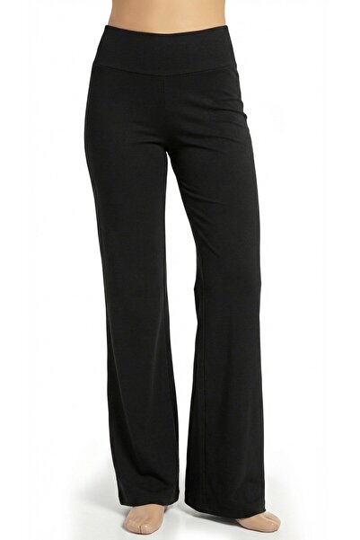 Öts Pantaloni de damă cu talie înaltă și picior drept (50% poliester - 45% vi...