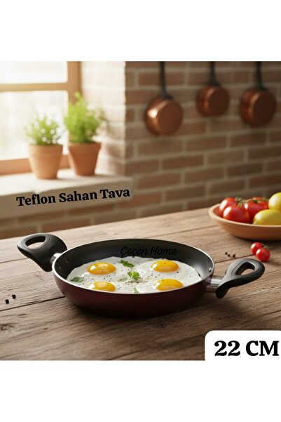 ÇEÇEN HOME (1 Piece) Teflon Pan Egg Pan Double Handle Frying Pan Frying Pan 2...