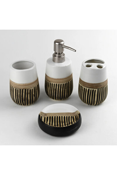 Generic مجموعة إكسسوارات الحمام المكونة من 4 قطع