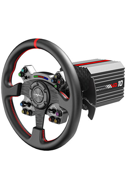 pxn Volan de gaming WCS R2 cu bază VD10 pentru PC, cu fără sârmă, negru
