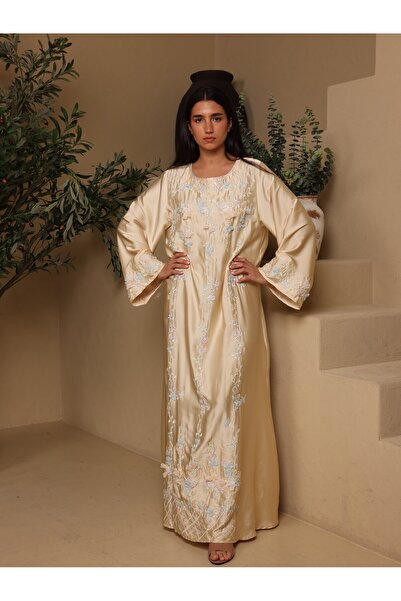 IKKXA Silk Blossom Embroidered Jalabiya