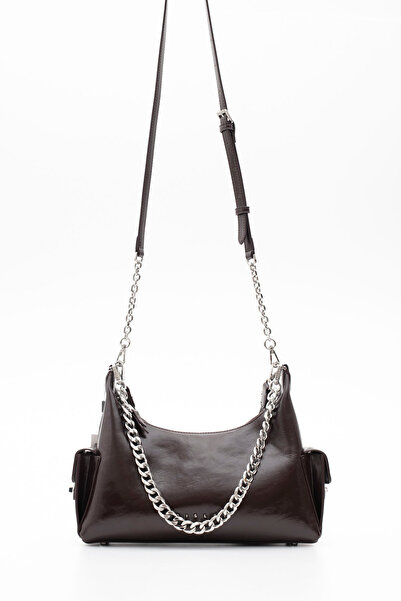 Sisley حقيبة كتف نسائية باللون البني SLY381