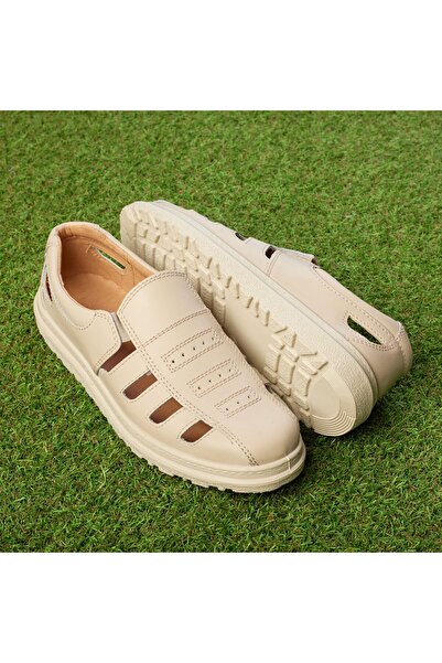 Tellus Men's Leather Breathable Sandals, Flat Sole All-Day Comfort, 05-14