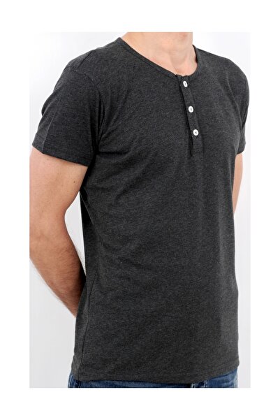 Gosse Men's T-Shirt LION Gray with Buttons