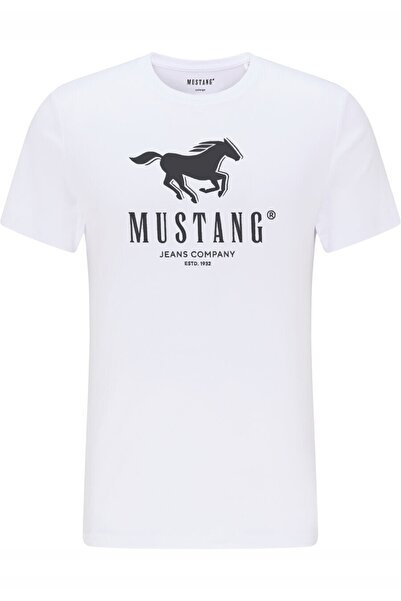 Mustang Tricou Barbati, Mustang, Alex C Print, Alb, 2XL