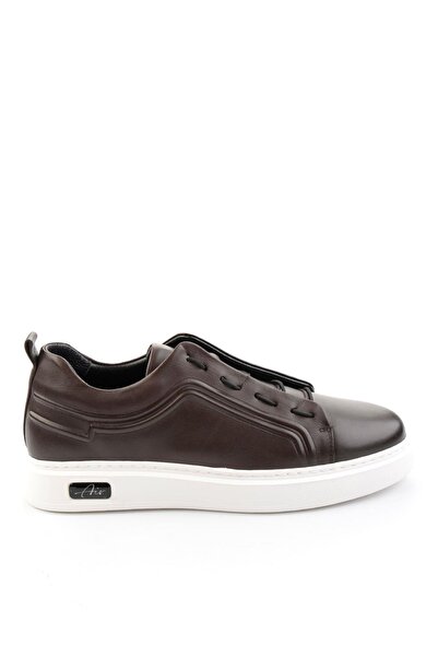 Bambi Kahve Hakiki Deri Erkek Sneaker E01700178003