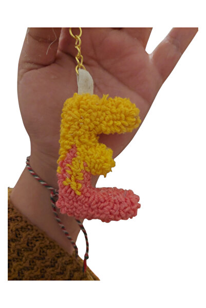 Handmade El Yapımı Harf Anahtarlık | Punch Nakış Çanta Süsü | Kişiye Özel