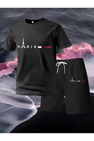 bellanova Set de tricouri și pantaloni scurți supradimensionați cu imprimeu p...