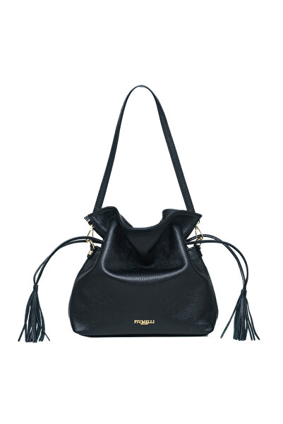 Piumelli Milano حقيبة كتف للنساء/الفتيات حقيبة راكيل D28 باللون الأسود