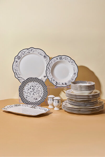 Perotti Blackyard Bone 27 Parça 6 Kişilik Yemek Takımı