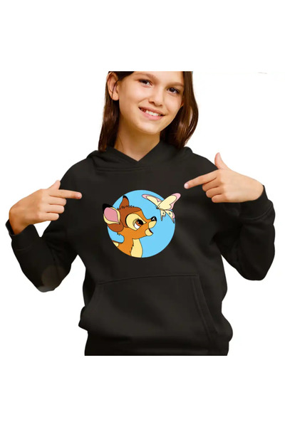 OEM Children's Sweatshirt Girls Bambi Butterfly Nature Deer