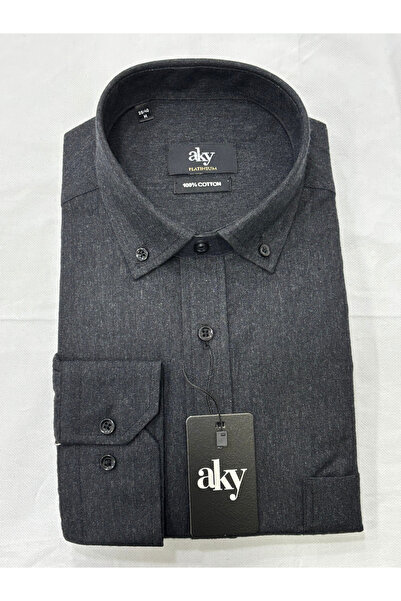 aky collection Aky Kışlık Klasik Yaka Regular Fit Erkek Gömlek