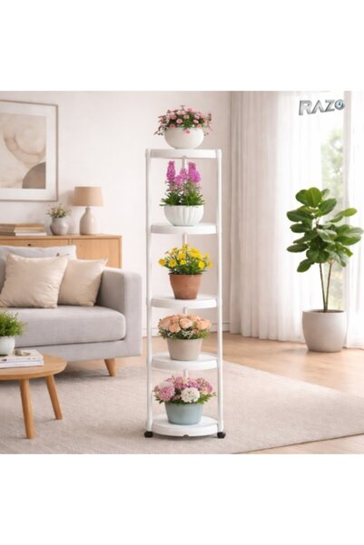 Razo RAZO round flower shelf, 4 levels, Minimalist design, Water collection t...