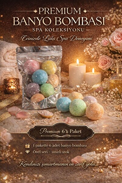 GenelTedarik Banyo Nem Bombası 6’lı Set – 50 gr Aromaterapi Spa Etkili Köpüre...