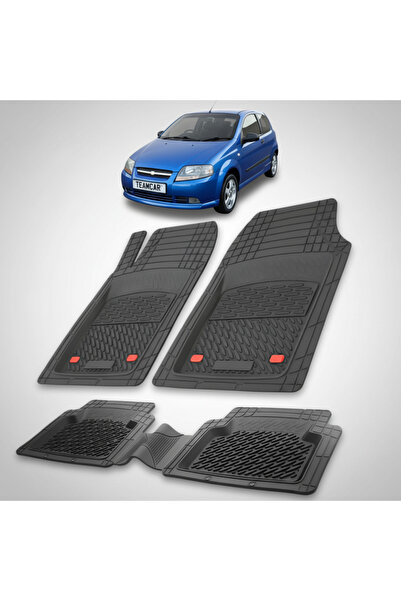 TEAMCAR Πατάκια δαπέδου συμβατά με Chevrolet Kalos Hatchback 2005-2008 | Μαύρο