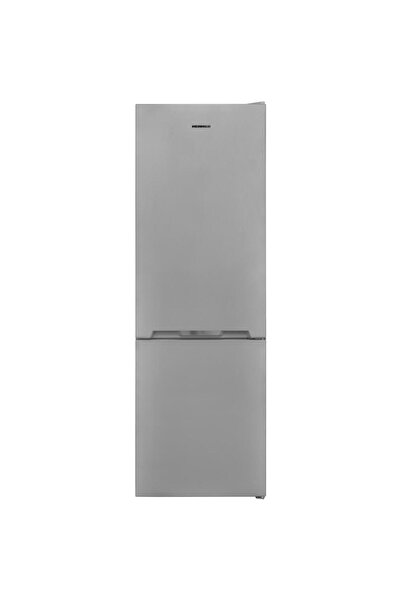 Heinner Fridge Freezer 268L Less Frost E-Class 170cm Silver