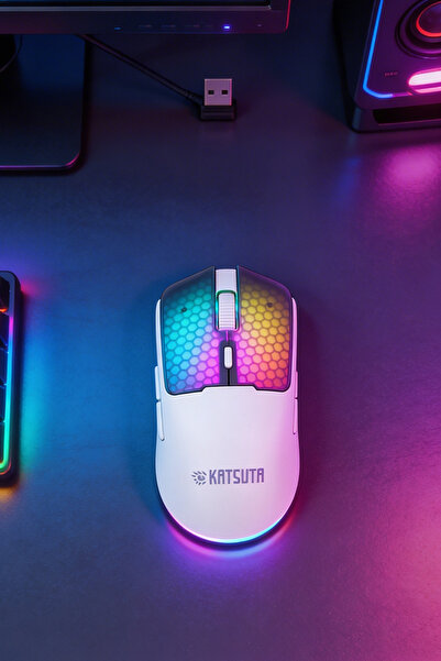 Katsuta 12.000DPI Makrolu Gaming Oyuncu Mouse Triple Mode (Kablolu/Bluetooth/Kablosuz)