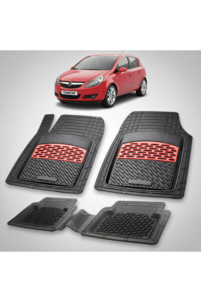 TEAMCAR Πατάκια Opel Corsa D Hatchback 4θυρο 2006-2014 | Κόκκινο