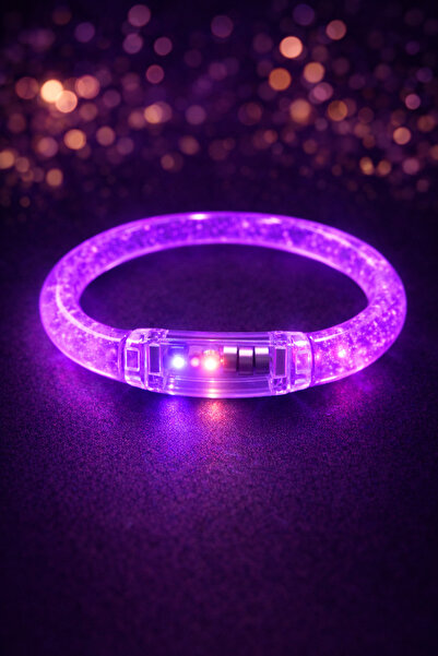 PARTİPORT LED Işıklı Parti Bilekliği Neon Glow Bracelet Disko Festival Konser...
