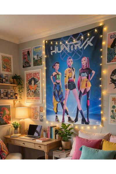 Touz Moda K-POP Demon Hunter x Duvar Halısı