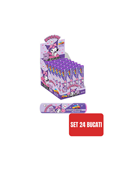 kuromi SET 24 BUCĂȚI - Drajeuri Bonibon cu ciocolată cu lapte și glazură de z...