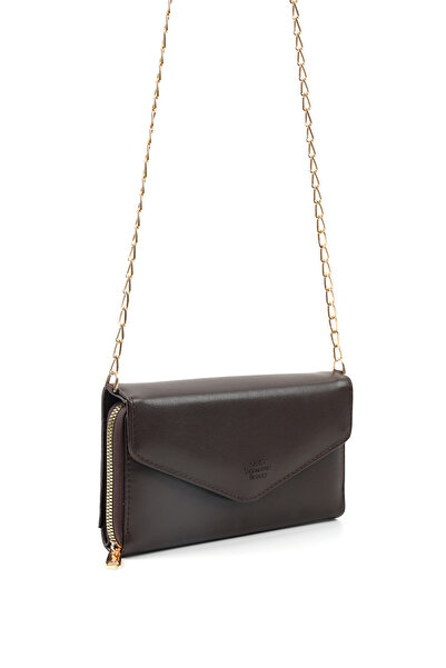 SHAKA Brown Color Shk286 Faux Leather 4 Compartments, Chain, Phone Holder and...