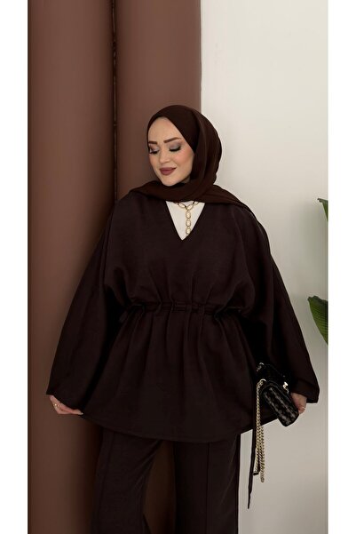 Molly Nelly Γυναικείο άνετο σετ παντελονιού με κορδόνι στη μέση