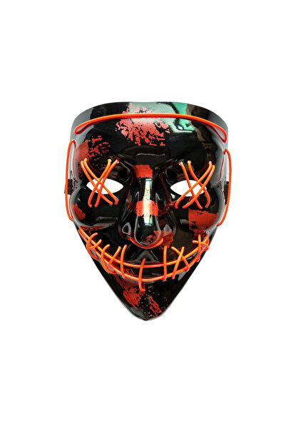 zola Halloween Mask, black with orange lights