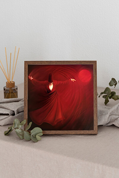 Dekorsiahome لوحة مربعة بإطار خشبي TK3511