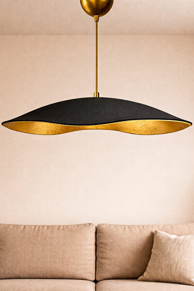 Hmydesign Handmade Wabi Sabi Karbon Beton Avize- Black Enfal