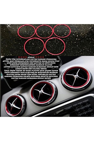 kaytaz Mercedes Klima Kırmızı Havalandırma Halkaları W117 W176 GLA B SERİLERİ