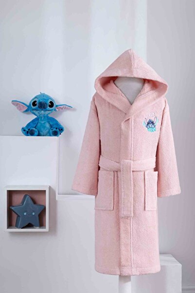 Özdilek Stitch Disney Lisanslı Çocuk Bornoz 5/6 Yaş