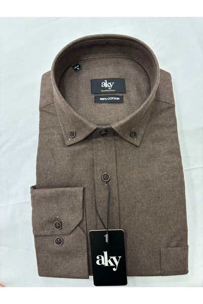 aky collection Aky Kışlık Klasik Yaka Regular Fit Erkek Gömlek