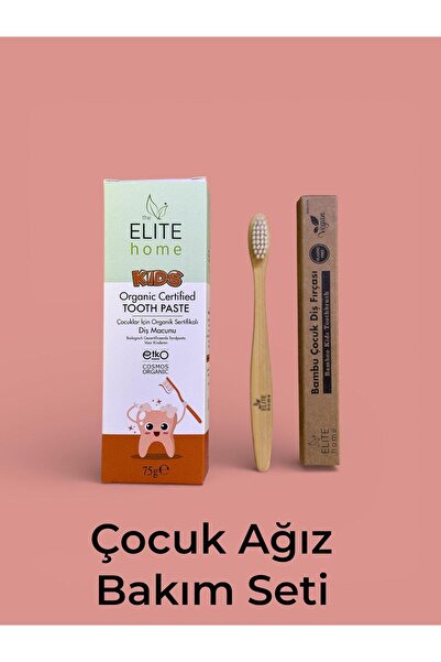 The Elite Home Organik Sertifikalı Diş Macunu Çocuk Ağız Bakım Seti