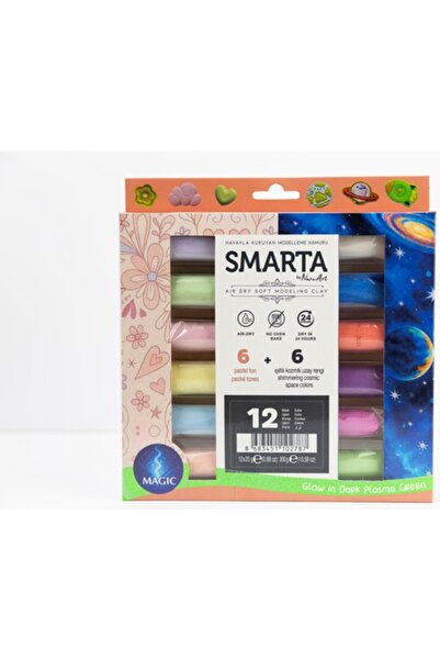 Smarta Magic Hava İle Kuruyan Modelleme Hamuru 12 X 25 Gram 30000091