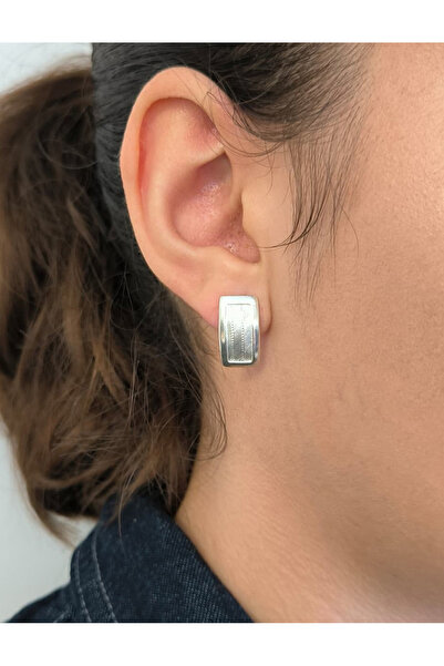 Midyat Nurtaş Gümüş Küçük Boy 925 Ayar Gümüş Trabzon Hasırı Kadın Küpe 201025258