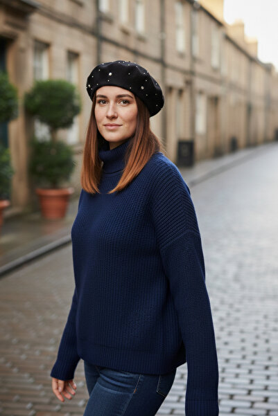 Mollycrush Ressam Model Diamond Stone Hat Stylish Design