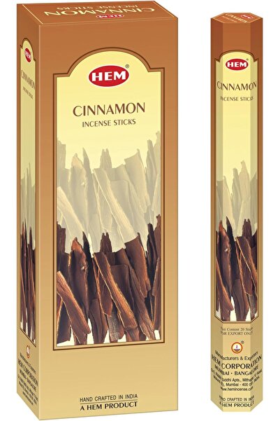 Hem Tütsü Tarçın - Cinnamon Kokulu Çubuk Tütsü Koli – 6 Paket x 20 Çubuk(120 ...