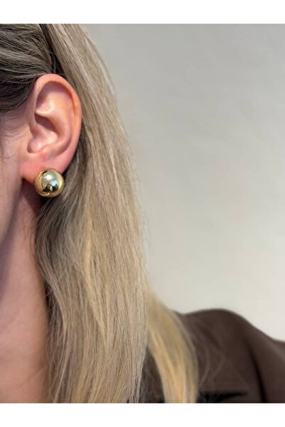 gingillo aksesuar Gold Renk Top Küpe