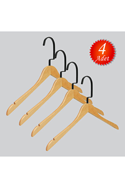 NYN Drveni M001-C (BLACK HOOK LAMA) vešalica za košulje, majice, bluze, halji...