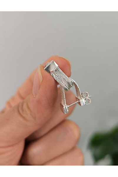 Midyat Nurtaş Gümüş 3 Sıralı Küçük Boy 925 Ayar Gümüş Trabzon Hasırı Kadın Kü...