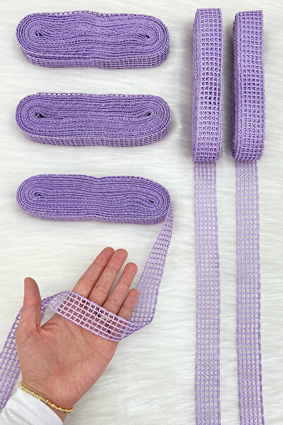 ZEYMERADE Panglică din plasă liliac 2,5cm 10m, Mireasă, Mire, Pachet, Zestre,...