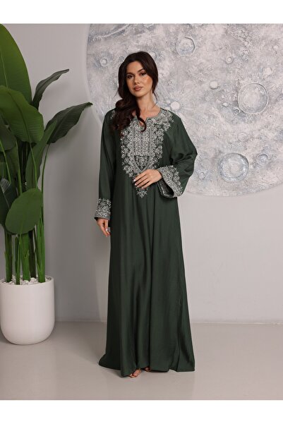 IKKXA Regal Silver Threaded Jalabiya