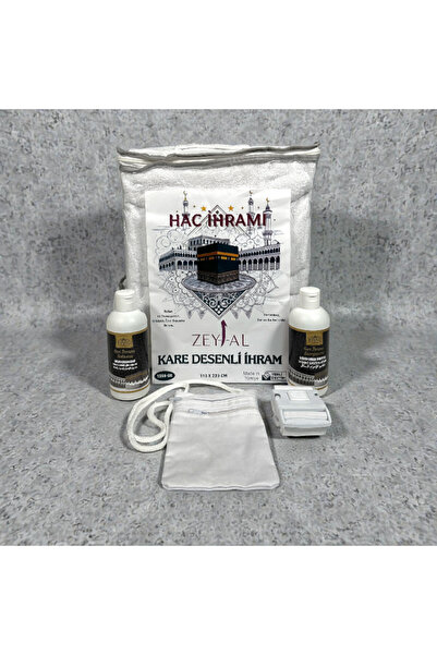 Zey-Al Square Patterned Ihram Set |   Hajj and Umrah Clothing |   Shampoo and...