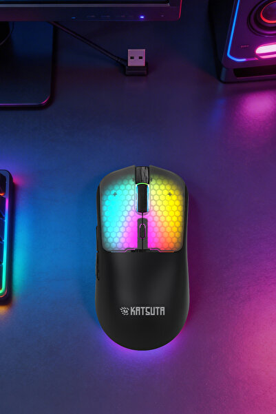 Katsuta 12.000DPI Makrolu Gaming Oyuncu Mouse Triple Mode (Kablolu/Bluetooth/Kablosuz)