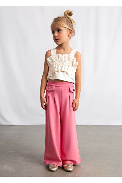 MAYORAL Girl's Pleated Pants Green 3584